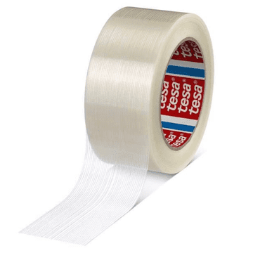 Tesa Filamentna traka 50m x 50mm bijela pakirna traka za paletiziranje, vezivanje i pričvršćivanje tereta, izdržljiva, jaka
