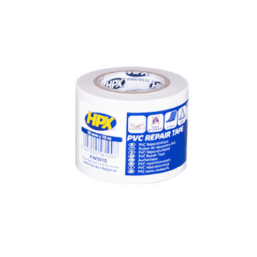 HPX 6900 bijela PVC traka za popravak, za bale 50 mm x 10 m, vodootporna, otporna na UV zračenje, vatrootporna, fleksibilna, za popravak poljoprivrednih folija i kabela