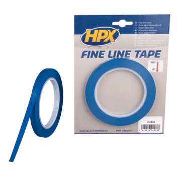 HPX Fine Line 7500 maskirna traka, plava 9 mm x 33 m za PVC, linije, bojanje, maksimalna temperatura do 150°C, fleksibilna