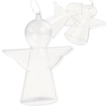 33 Akrilni privjesak anđeo, sklopivi, plastični, decoupage, prozirni TG68989