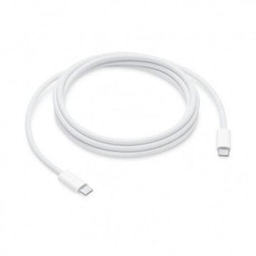 Pleteni kabel za punjenje i prijenos podataka kompatibilan s Apple USB-C 240W bijeli, 2 m