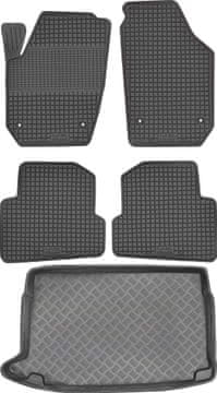 Volkswagen Polo V Hatchback od 2009-2017r. ZESTAW - dywaniki gumowe do samochodu + mata do bagażnika