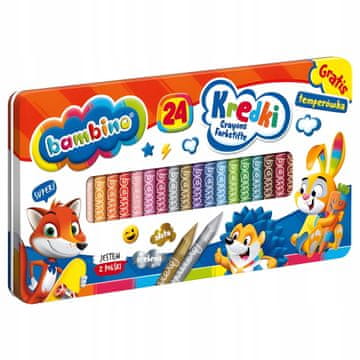 BAMBINO SVIJEĆE GRAPHION BOJICE METALNA KUTIJICA 24 boje + šiljilo