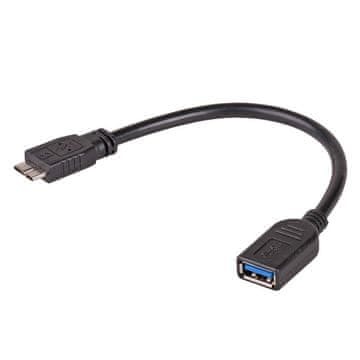 Akyga AK-AD-30 USB 3.0 kabel USB A(Ž) - micro USB B(M) 0,15 m OTG crni