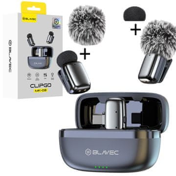 BLAVEC MK-03 ClipGo Type C (LMMK03-S) Bežični lavalier mikrofon srebrne boje 2 kom.