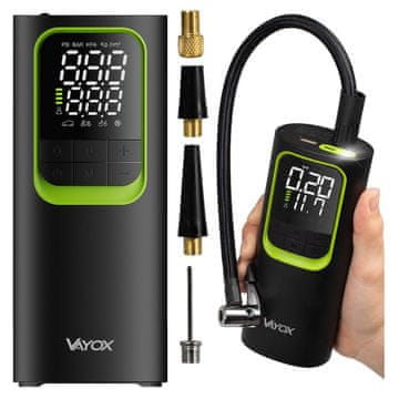 Vayox VA0410 punjiva pumpa od 8000 mAh, cilindar od 19 mm, s funkcijom power bank-a