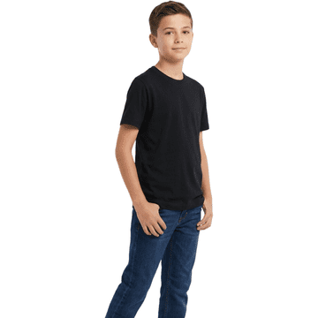Nikcorp Dječja majica kratki rukav set 2 kom crna pamučna casual T-shirt za tinejdžere 14-15 godina 164 cm bez šavova Belcoro pamuk s lycrom ovratnik 160-165 g/m² mekan materijal za školu i sport