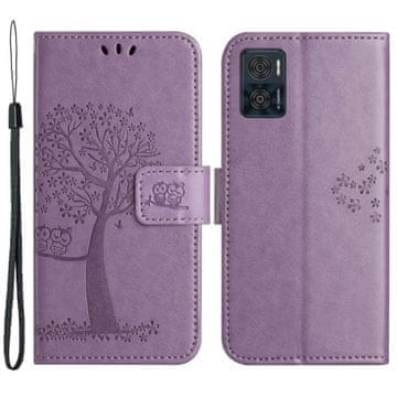 GS Preklopna futrola za Motorola Moto E22 / E22i, boja stabla, ljubičasta