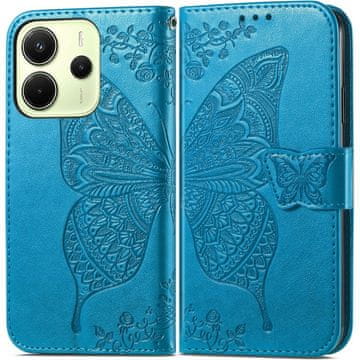 GS Preklopna futrola za Xiaomi Redmi Note 14 4G, leptir, plava