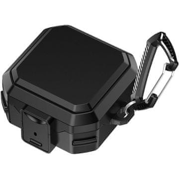 GS Zaštitna futrola za Samsung Galaxy Buds4 / Buds4 Pro, s kopčom na klik i karabinerom, crna