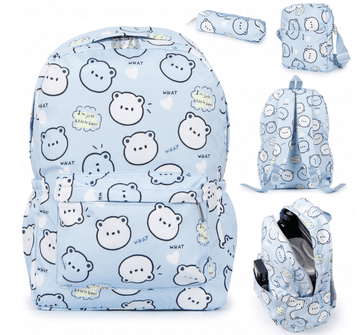 Flo TEDDY W334 školski ruksak, plavi