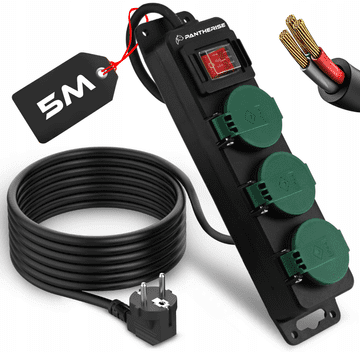 4101 produžni kabel s 3 utičnice 5 m (GS-920-5)