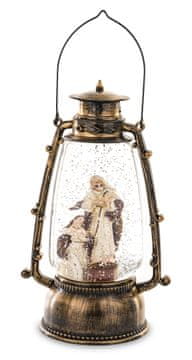 LED božićni lampion, metal, staklo, 31x14x11 cm