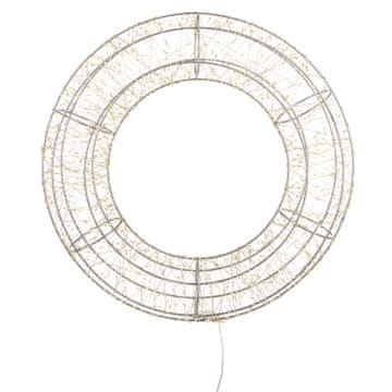 LED božićni ukras bijela plastika, metal 37x37x8 cm