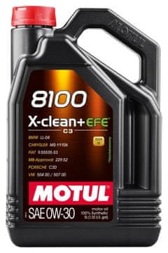 Motul ULJE 0W30 5L X-CLEAN+ 8100 EFE / C3 / 504,00 507,00 / LL04 / MB 229,52 / C30