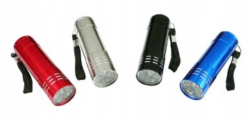 Carcommerce LED auto svjetiljka s 9 dioda za automobile, aluminijska, praktična, 3xAAA