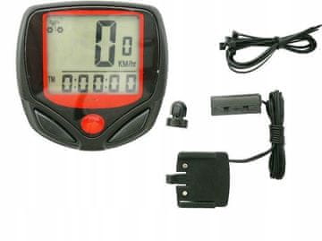 Carcommerce Licznik rowerowy cyfrowy na rower 14 funkcji wodoodporny LCD