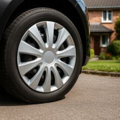 Carcommerce Kołpak na koło uniwersalny samochodowy srebrny Delta 13" 1 sztuka