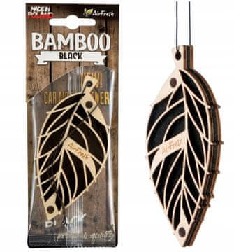 Carcommerce Zapach samochodowy do auta Black Ice zawieszka listek Bamboo Premium