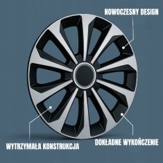 Carcommerce Kołpaki samochodowe uniwersalne na koło Fame Ring Mix 16