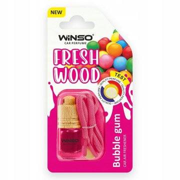 IN Zapach samochodowy Fresh Wood Bubble Gum flakonik z drewnem