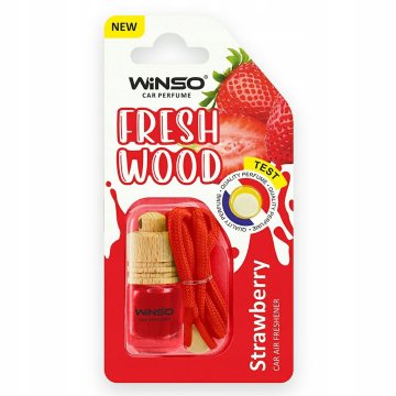 IN Zapach samochodowy Fresh Wood Strawberry flakonik z drewnem