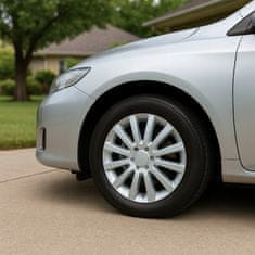 Carcommerce Kołpak uniwersalny samochodowy na koło 15 cali srebrny 1 sztuka