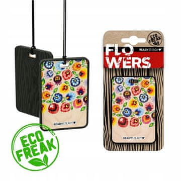 Carcommerce Zawieszka samochodowa zapachowa do auta drewniana Listek Flowers ECO FREAK