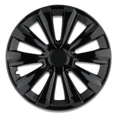Carcommerce Kołpak na koło uniwersalny samochodowy Delta czarny 14" 1 sztuka