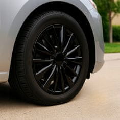 Carcommerce Kołpak na koło uniwersalny samochodowy Delta czarny 14" 1 sztuka