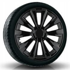 Carcommerce Kołpak na koło uniwersalny samochodowy Delta czarny 14" 1 sztuka
