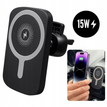 Carcommerce Uchwyt samochodowy z ładowarką MagSafe magnetyczny do kratki Ring