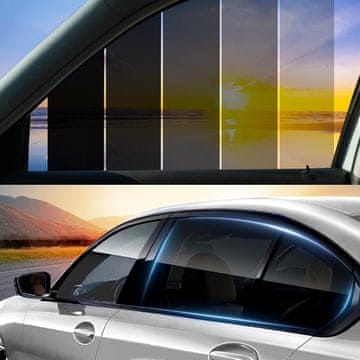Nikcorp Crna zatamnjujuća folija za automobilska stakla rola 610 x 61 cm 35% VLT UV i IR zaštita smanjenje topline otporna na ogrebotine za osobne automobile SUV-ove i kućne primjene