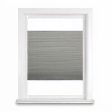 Nikcorp Plisirana roleta saće 80x130 cm siva bez bušenja Klemmfix montaža dvostruka plisa od poliestera UV zaštita toplinska izolacija za prozore spavaću sobu dnevni boravak dječju sobu kuhinju kupaonicu