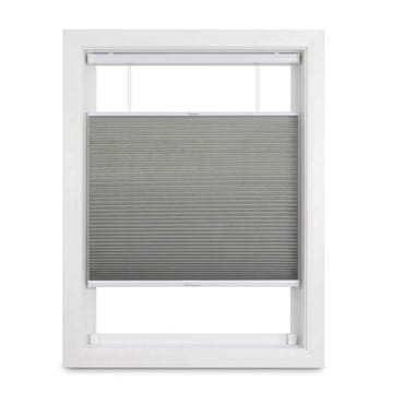 Nikcorp Plisirana roleta saće bez bušenja 55x130 cm siva Klemmfix montaža za prozore i balkonska vrata, dvostruka tkanina od poliestera, UV zaštita i privatnost, antistatički, lako se čisti