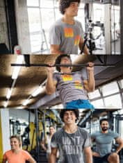 Nikcorp Muška motivacijska majica za trening Sweat Activated s natpisom pod utjecajem znoja, siva XL, prozračna lagana hipoalergijska tkanina, za HIIT, TRX, dizanje utega i maraton, idealna za poklon