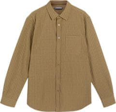Nikcorp Muška kordska košulja dugi rukav casual elegantna bež XXL 98% poliester 2% viskoza ravni kroj H s gumbima lijevi džep na prsima udobna, elastična za posao i vikend