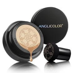 Nikcorp Anglicolor CC krema u jastučiću Air Cushion 30 ml bež prekrivajuća hidratantna matirajuća vodootporna lagana s spužvom gljivica za prirodan satenast izgled 3 u 1 vegan Cruelty Free