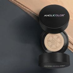 Nikcorp Anglicolor CC krema u jastučiću Air Cushion 30 ml bež prekrivajuća hidratantna matirajuća vodootporna lagana s spužvom gljivica za prirodan satenast izgled 3 u 1 vegan Cruelty Free