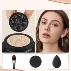 Nikcorp Anglicolor CC krema u jastučiću Air Cushion 30 ml bež prekrivajuća hidratantna matirajuća vodootporna lagana s spužvom gljivica za prirodan satenast izgled 3 u 1 vegan Cruelty Free