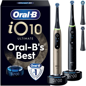 Oral-B iO 10 2 kom., Cosmic Black + Lunar Gold, 4 glave