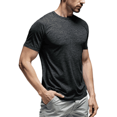 Nikcorp Muška sportska majica Slim Fit prozračna brzosušeća elastična crna L za trening, teretanu, trčanje i pješačenje 92% poliester, 8% elastan 4-way stretch flatlock šavovi bez etikete