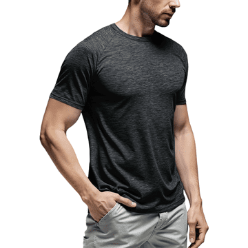 Nikcorp Muška sportska majica Slim Fit prozračna brzosušeća elastična crna L za trening, teretanu, trčanje i pješačenje 92% poliester, 8% elastan 4-way stretch flatlock šavovi bez etikete