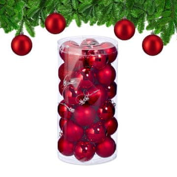 Northix Set božićnih kuglica, 30 plastičnih ukrasa
