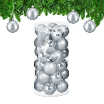 Northix Set božićnih kuglica, 30 plastičnih ukrasa