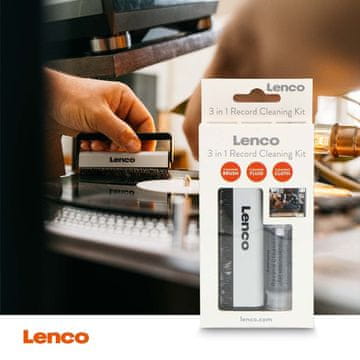 LENCO Komplet za čišćenje vinilnih ploča - četka, tekućina, krpa