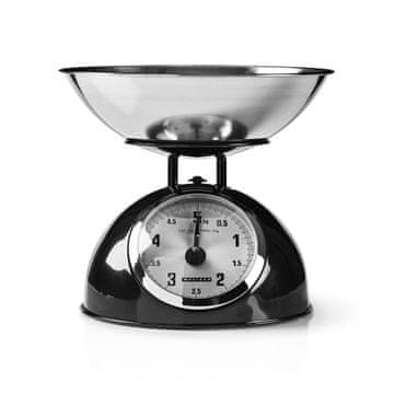 MELISSA Analogna kuhinjska vaga, metalna, kapacitet 5 kg, crna