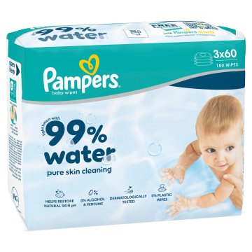 Pampers 99% Water vlažne maramice 3x60 kom.