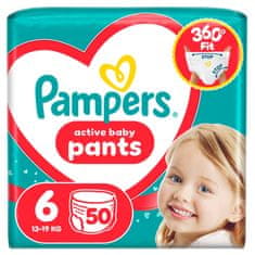 Pampers Active Baby pelene gaćice, 13-19 kg, veličina 6, 48 komada.