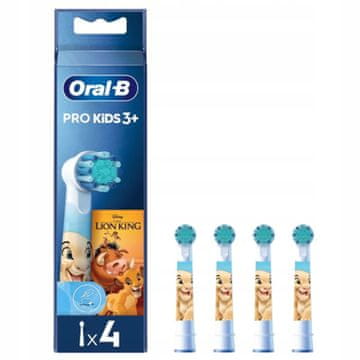 Oral-B Pro Kids Lion King glave za četkicu za zube, pakiranje od 4 komada